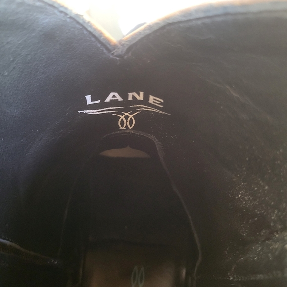 Lane Booties, Snip Toe, Jet Black/Carmel 7.5 - Picture 5 of 6